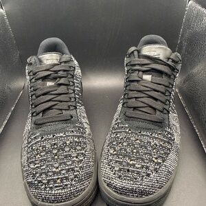 Size 7 - Nike Air Force 1 Flyknit Low Black Wmns, 820256-007, Clean, No OG Box